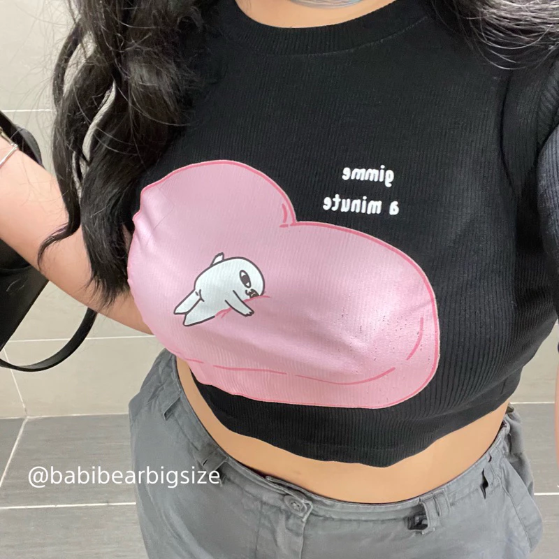 [BABIBEARBIGSZ] ÁO CROPTOP GIMMIE GÂN BIGSIZE 60-90KG