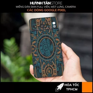 Dán skin google pixel 8 pro 7 7a 6 6a 4 4xl  full viền mặt lưng camera in thiết kế độc lạ SKD T02 phụ kiện huỳnh tân