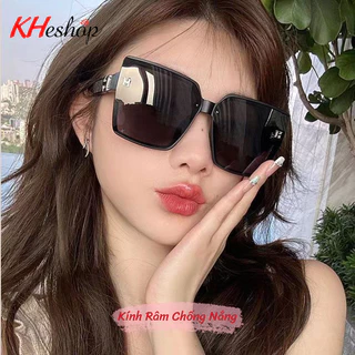 Kính râm chống nắng Nữ giới, form vuông to chữ H xì teen chất chơi, bảo vệ mắt khỏi UV400 mã Y99987