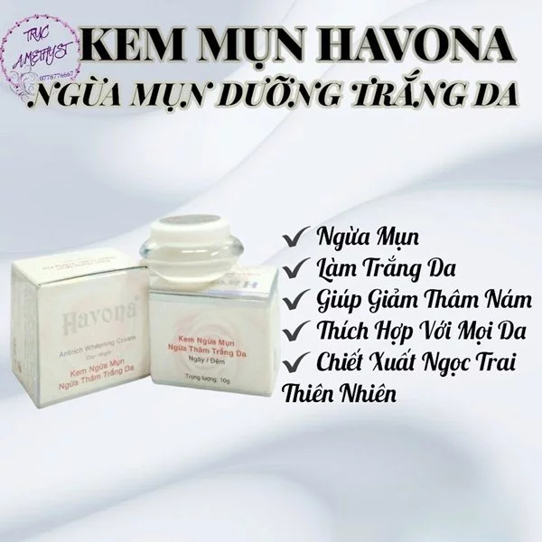 Kem mụn Havona ngừa thâm trắng da