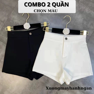 (COMBO 2 QUẦN) Quần sóc NỮ💖𝐅𝐑𝐄𝐄 𝐒𝐇𝐈𝐏💖 Quần Sọt umi khoá cạp cao khuy khoá co giãn 4 chiều xưởng may hạnh ngân