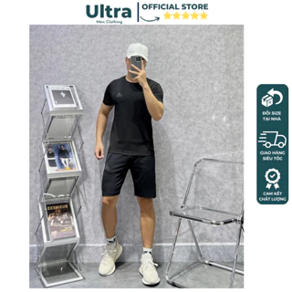 Bộ thể thao Adidas cao cấp mùa hè vải mát chuẩn phom xịn đẹp Ultra UH4-356  Bộ thể thao nam cộc tay mùa hè 2024