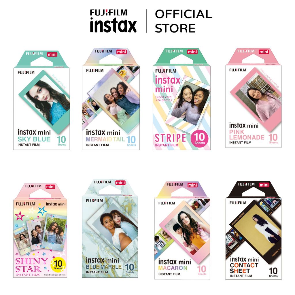 Phim Chụp Ảnh Lấy Liền Instax Mini - Viền Màu Dùng Cho Máy Ảnh Instax Mini 12…