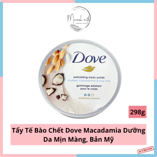 Tẩy Tế Bào Chết Dove Macca Mỹ Mẫu Mới Dưỡng Da Mịn Màng, Tẩy Tế Bào Chết Body Bản Mỹ 298g