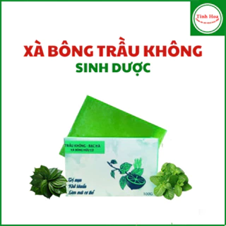 Xà bông trầu không bạc hà Sinh dược 100gr/bánh TINHHOACARE xà bông làm mát da, sạch khuẩn, giảm mụn ngứa