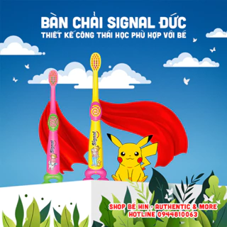 Bàn chải đánh răng trẻ em SIGNAL Đức, dành cho bé 0-6 tuổi và trên 6 tuổi, lông bàn chải rất mềm