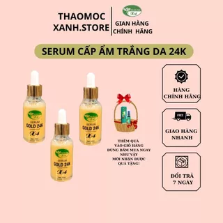 Tinh chất Serum vàng 24k dưỡng da cấp ẩm Thảo Mộc Xanh X4 30ml làm sáng da mờ thâm chống lão hóa phục hồi da A9