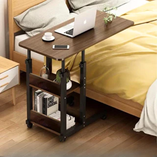 Bàn làm việc, bàn học thông minh đa năng LAZY DESK có bánh xe di động làm việc mọi không gian phòng ngủ phòng khách sofa