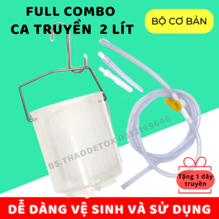 [ Nhập khẩu] Bộ Ca truyền nhựa thải độc đại tràng, bình nhựa 2L truyền cà phê, dụng cụ xô truyền coffee enema dày dặn