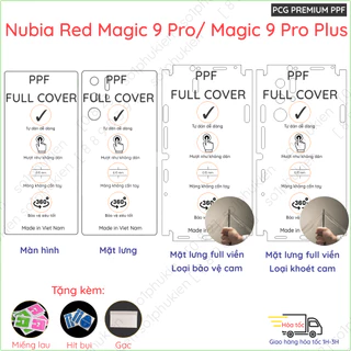 Dán PPF Nubia Red Magic 9 Pro/ Magic 9 Pro Plus ( Magic 9 pro+) dành cho màn hình, mặt lưng, full viền loại trong, nhám