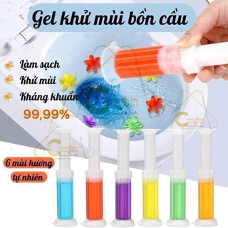 Gel khử mùi bồn cầu sạch khuẩn, thơm nức nở (ống 12 hoa)