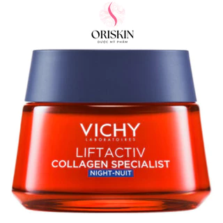 Vichy Kem Dưỡng Collagen Giúp Sáng Da, Mờ Thâm Nám Dành Cho Ban Đêm Liftactiv Collagen Specialist Night 50ml