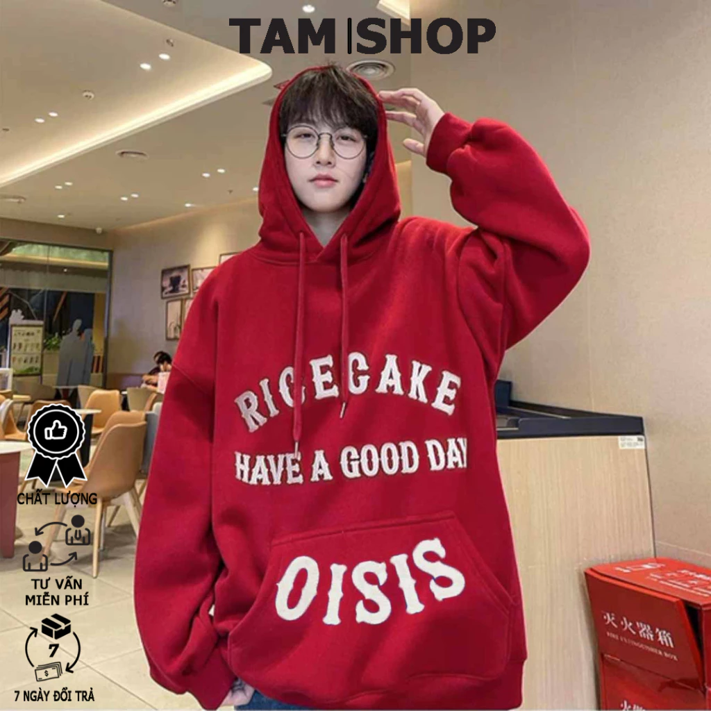 Áo hoodie SISIO đi nắng nam nữ  thời trang kiểu họa tiết in nổi dáng rộng phối túi tay dài mũ to  form boxy - TâmShop