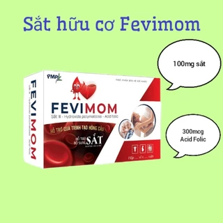 (SALE) Viên sắt Fevimom cho bà bầu, mẹ sau sinh, người lớn hỗ trợ bổ sung và dễ hấp thu (hộp 30 viên)