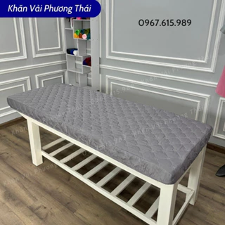 Ga/drap bọc đệm cotton trần bông cho giường spa, giường mi, phun xăm