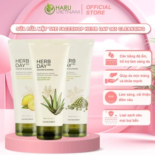 Sữa Rửa Mặt The Faceshop HERB DAY 365 Cleansing Foam Lemon Làm Sạch Bụi Bẩn Bã Nhờn, Làm Sáng Da 170ml