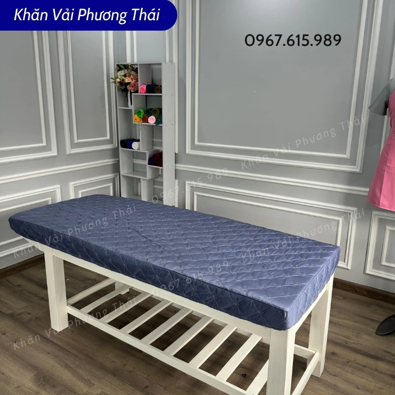 Ga bọc đệm cotton trần bông cho giường spa, giường mi, phun xăm