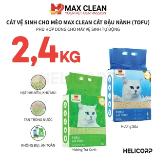 Cát Đậu Nành Max Clean Cao Cấp Cát Tofu HẠT NHUYỄN Siêu Vón Cục Không Bụi Tan Trong Nước