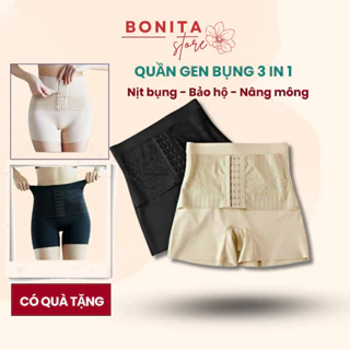 Quần Gen Nịt Bụng Nữ Bonita, Quần Lót Gen Bụng Định Hình Đúc Su Lụa Nguyên Khối Cài Trước Giúp Eo Thon Gọn QR52