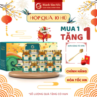 Tổ Yến Chưng Sẵn - Hộp Quà 10 Hũ - 30% hũ 70ml - Đủ vị Thành Tâm Yến - Khánh Hòa - Quà Sinh Nhật - Quà Biếu