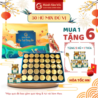 Tổ Yến Chưng Combo 30 Hũ - Yến Chưng Sẵn - 30% Tổ yến/ hũ 70ml -Yến Sào - Quà sinh nhật - Quà Biếu