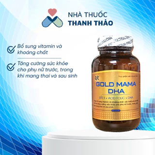 Viên Uống Dầu Cá Bổ Sung Vitamin Khoáng Chất Cho Phụ Nữ Trước Và Trong Thời Kỳ Bầu Gold Mama DHA - Hộp 30 Viên