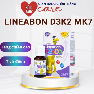 [Tích điểm] D3K2 Lineabon MK7: Vitamin tăng chiều cao cho bé chính hãng châu Âu 10ml/300 giọt