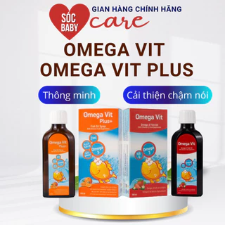 Omega Vit - Omega Vit Plus không tanh hàm lượng Omega 3 cao nhất, giúp thông minh, phát triển toàn diện 100ml