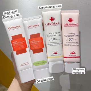 Kem chống nắng Cell Fusion C Nâng Tông Cho Mọi Loại Da Toning Sunscreen 100 SPF50+ PA +++ Hàn Quốc