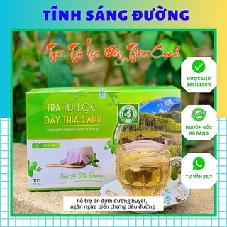 Trà Túi Lọc Dây Thìa Canh - Tĩnh Sáng Đường hỗ trợ ổn định đường huyết, ngăn ngừa biến chứng tiểu đường (100 túi)