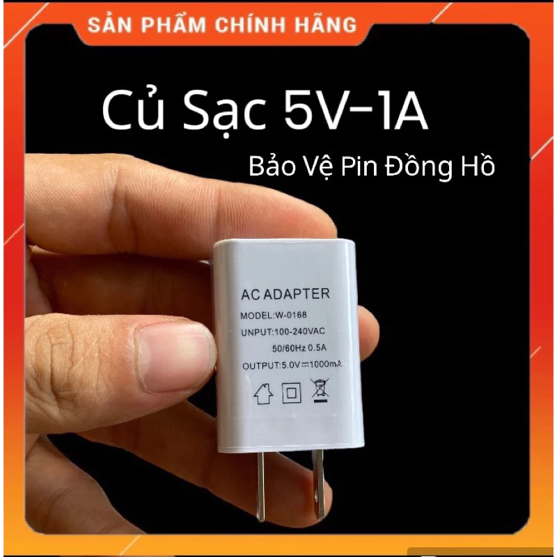 Củ Sạc mini 5V-1A bảo vệ pin đồng hồ thông minh rất tốt