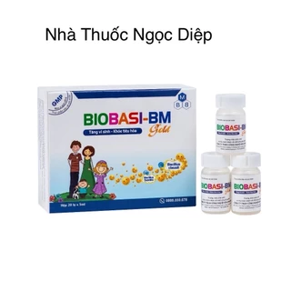 Men vi sinh sống Biobasi-Gold -BM  hỗ trợ rối loạn tiêu hóa lợi khuẩn đường ruột HỘP 20 LỌ