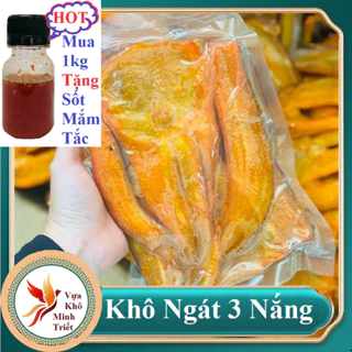 1kg Khô Cá Ngát Nguyên Con Lóc Xương Xẻ Thịt Tươi Tự Nhiên 3 Nắng [Tặng Kèm Sốt Tắc Chua Cay]-VỰA KHÔ MINH TRIẾT