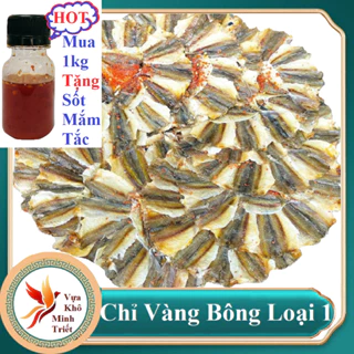 1kg Khô Cá Chỉ Vàng Bông Mai Cao Cấp Loại 1-[Tặng Kèm Sốt Tắc Chua Cay] Vựa Khô Minh Triết