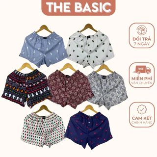 Quần short nam nữ Combo 5 quần đùi ngủ mặc nhà THE BASIC, chất cotton vải thoáng mát, thoải mái