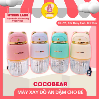 Máy Xay Đa Năng COCOBEAR 8 Lưỡi Cối Thủy Tinh - Dung Tích 0.3L - Xay Đồ Ăn Dặm Cho Bé - Bảo Hành 18 Tháng