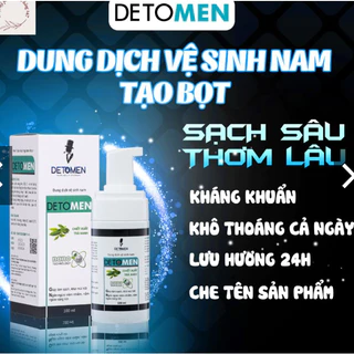 [Che tên] Detomen dung dịch vệ sinh nam, bọt vệ sinh, an toàn, sạch sẽ, thoáng mát, hỗ trợ giảm hạt ngọc nam giới, 100ml