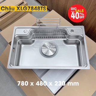 Chậu Rửa Bát 1 Hố Hàn Quốc Sensuto XLG7848TS bề mặt 3D chống xước ,chống bám bẩn tốt