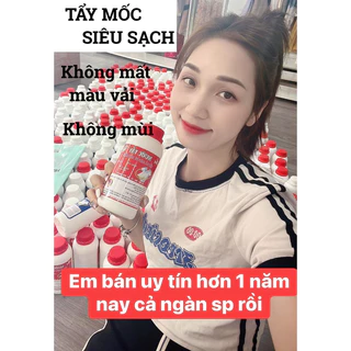 [1000ml] cặp Tẩy Mốc Quần Áo màu, Áo Trắng KHÔNG PHAI MÀU, KHÔNG MÙI Tẩy Mốc Siêu Sạch