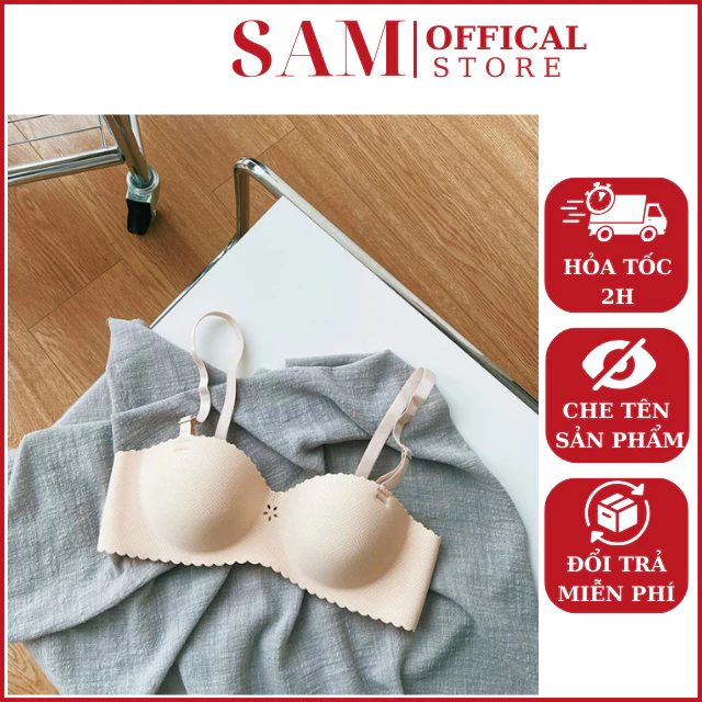 Áo Ngực Nữ Đúc Su 2 Dây Không Gọng Quả Ngang Có Đệm Bàn Tay 2cm Tạo Khe Gợi Cảm 💖FREESHIP💖 Áo Lót Nữ Mềm Mại - SAM93 A19