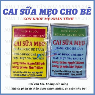 cai sữa mẹo cho bé, cai sữa cho bé thành phần thảo dược tự nhiên an toàn