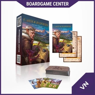 Bộ trò chơi Board game - Cartographer phiên bản tiếng Việt hộp cứng bài cán mờ chống nước cho gia đình