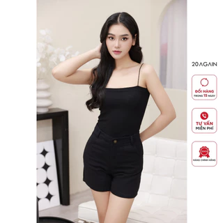 Áo 2 dây 20Again ADA1801 dáng ôm vải cotton co giãn 4 chiều không bai nhão