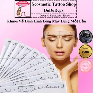 Thước dán hỗ trợ vẽ lông mày ,khung định hình khuôn mày sử dụng 1 lần tiện lợi -1 Set 5C