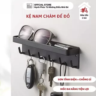 Kệ kim loại treo chìa khóa, kệ nam châm treo đồ đa năng