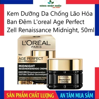 Kem Dưỡng Da Chống Lão Hóa Ban Đêm L'oreal Age Perfect Zell Renaissance, 50 ml