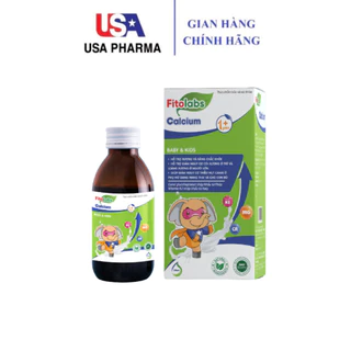 Canxi Hữu Cơ Cho Bé Calcium FITOLABS Bổ Sung Calci, Cải Thiện Còi Xương Và Răng Chắc Khỏe Chai 120ml