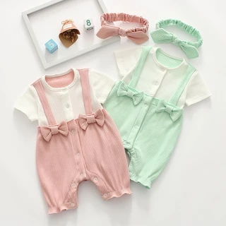 Bodysuit cho bé gái, Set kèm phụ kiện dễ thương cho bé từ 4-12kg.