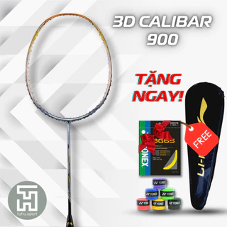 Vợt Cầu Lông Giá Rẻ Carbon Lining 3D Calibar 900 Căng Sẵn 10.5 KG Siêu Nhẹ Tặng Ngay Cước BG65 Cuốn Cán, Bao Vợt