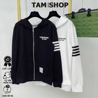 (QUÀ TẶNG NHỎ TỪ SHOP CHUYÊN) ÁO KHOÁC NỈ THOM SIÊU HOT HIT KHOÁC 4 SỌC TAY DÀI Hottrend 2024 ÁO HOODIE ZIP THU ĐÔNG NAM